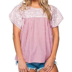 BuddyLove Elizabeth Short Sleeved Embroidered Top